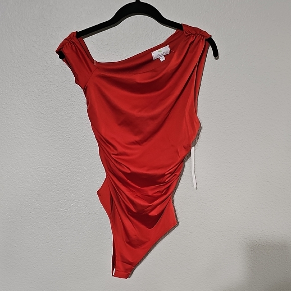 live in the moment Tops - Red Women's Bodysuit